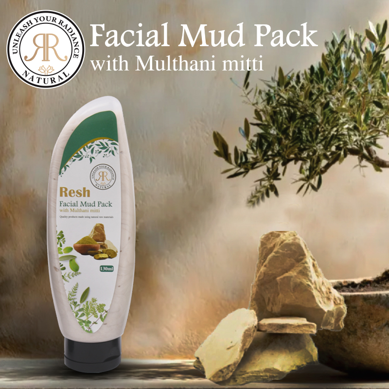 RESH FACIAL MUD PACK WITH MULTHANI MITTI 130ml - CV 75 ( Mrp 750)