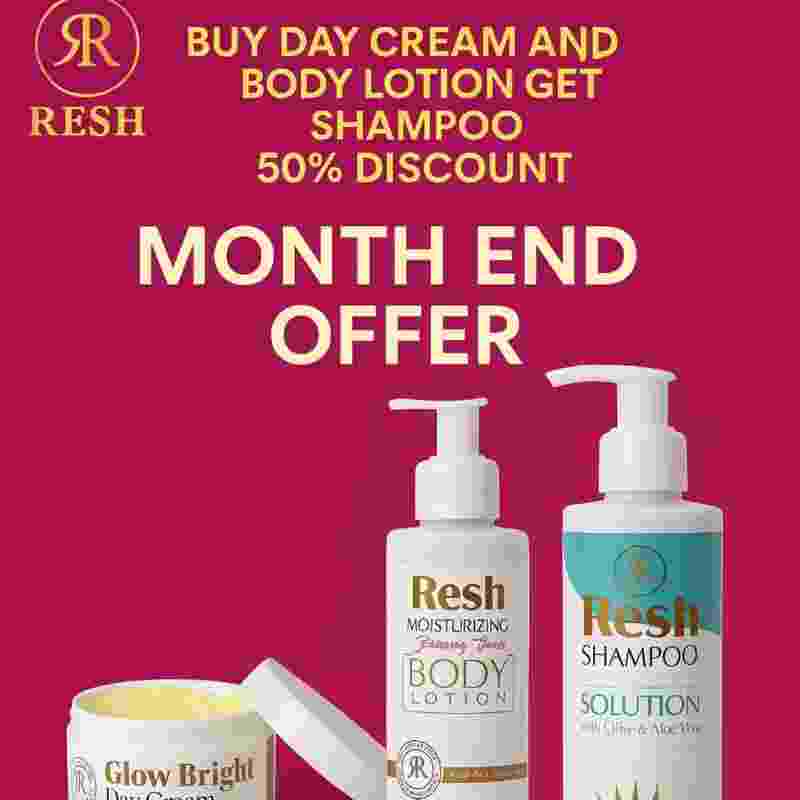Buy Day Cream + Body Lotion Get Shampoo 50% off